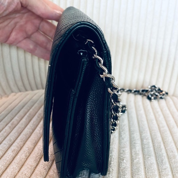 Chanel Caviar Chevron wallet on chain w/authenticity card, booklet, box NICE!!! - Picture 11 of 15